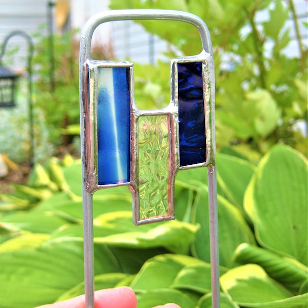 PLANT STAKE - Stained Glass - Mini Art Deco