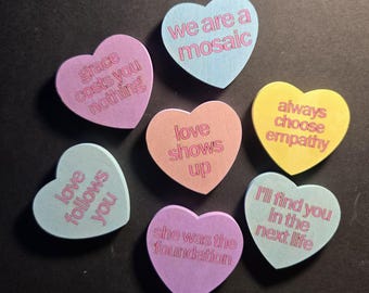 Abby Jiminez Book Lover Conversation Hearts Magnets