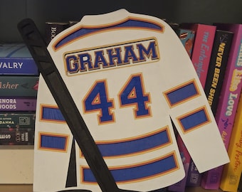 Off Campus Inspired Bookish Shelf Decor | Graham 44 Wooden Jersey Cutout