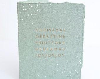 Merry Xmas - Christmas Holiday Letterpress Card