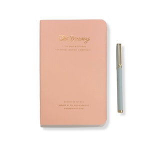 Dot Grid Journal, Dotted Notebook for Coffee Lovers in Soft Pink