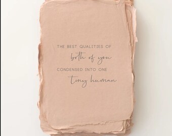 Best qualities of you both condensed into one Baby Card