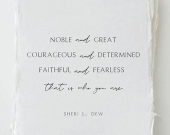Letterpress Greeting Card made with Deckled Handmade Paper. "It's Who You Are" Encouraging Faith Greeting Card