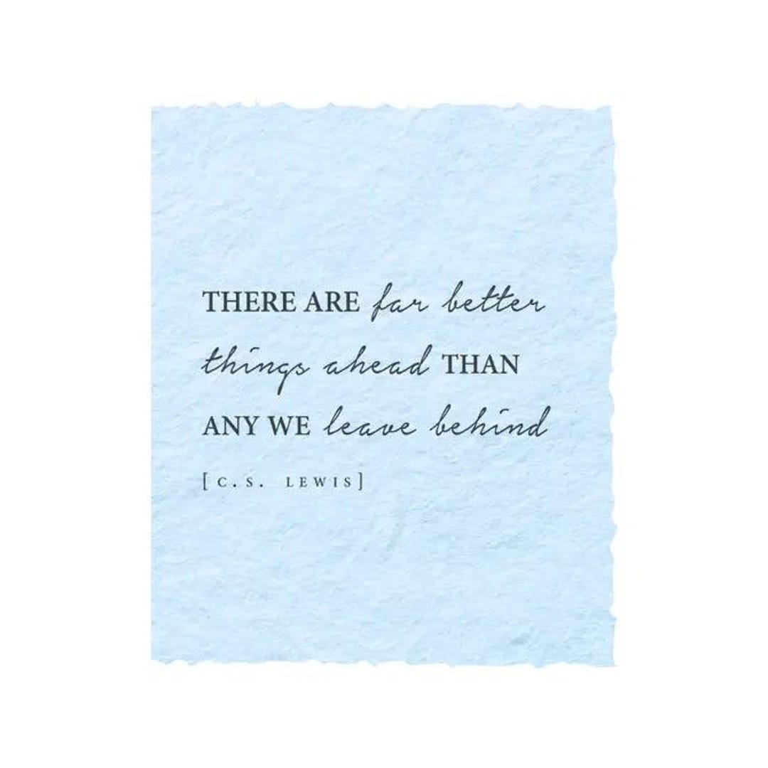 Better Things Ahead -C.S. Lewis | Sympathy Greeting Card - Etsy