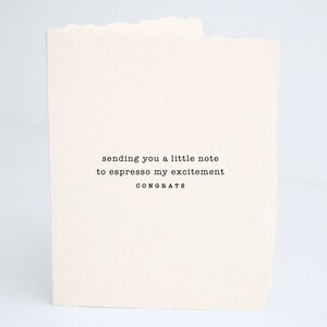 Espresso How Much You Bean to Me LoveCoffee Handmade Paper Letterpress Greeting Card Folded