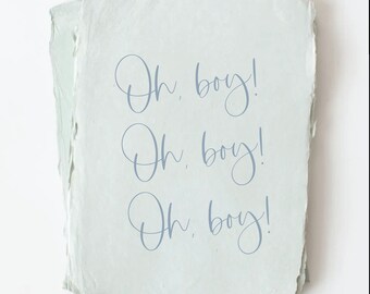 Oh Boy - Baby Shower Greeting Card