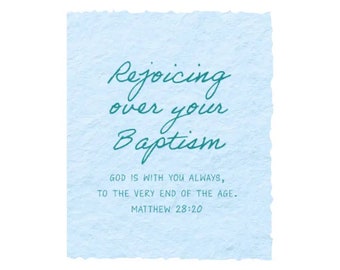 Rejoicing over your Baptism | Christian Greeting Card