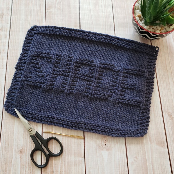 Shade Knit Dishcloth PDF Pattern - Easy Beginner Strickprojekte - Sofortiger digitaler Download - Simple Knit