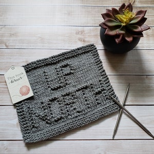 Up North Knit Dishcloth PDF Pattern - Easy Beginner Knitting Projects - Instant Digital Download