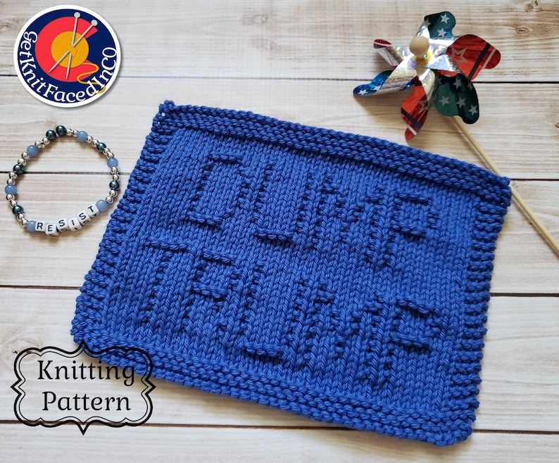 Trump Knitting Pattern Dump Trump Knit Dishcloth PDF Pattern - Easy Beginner Knitting Projects ...