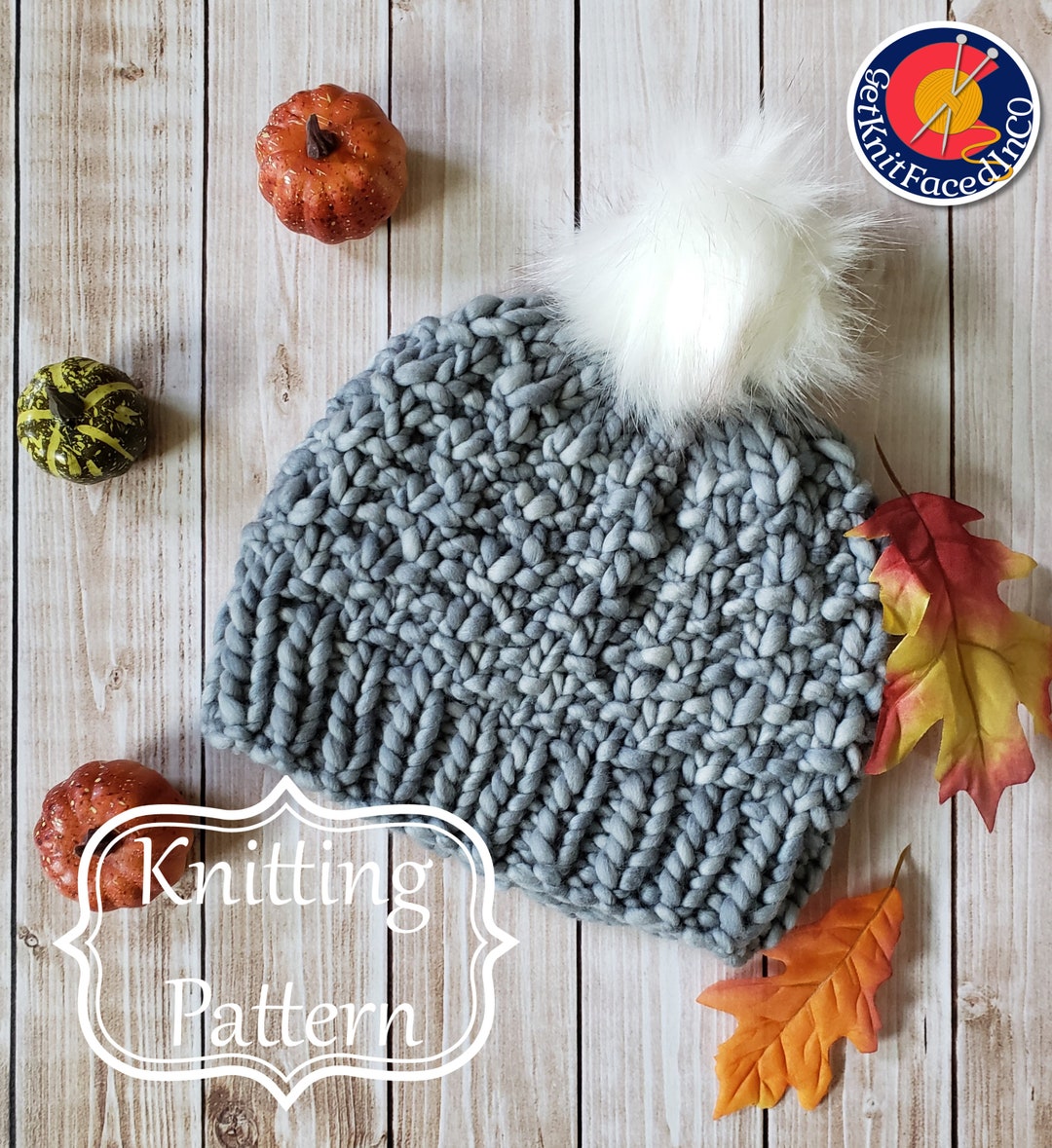 Emily Hat PDF Pattern - Easy Beginner Knitting Projects - Simple Knit ...