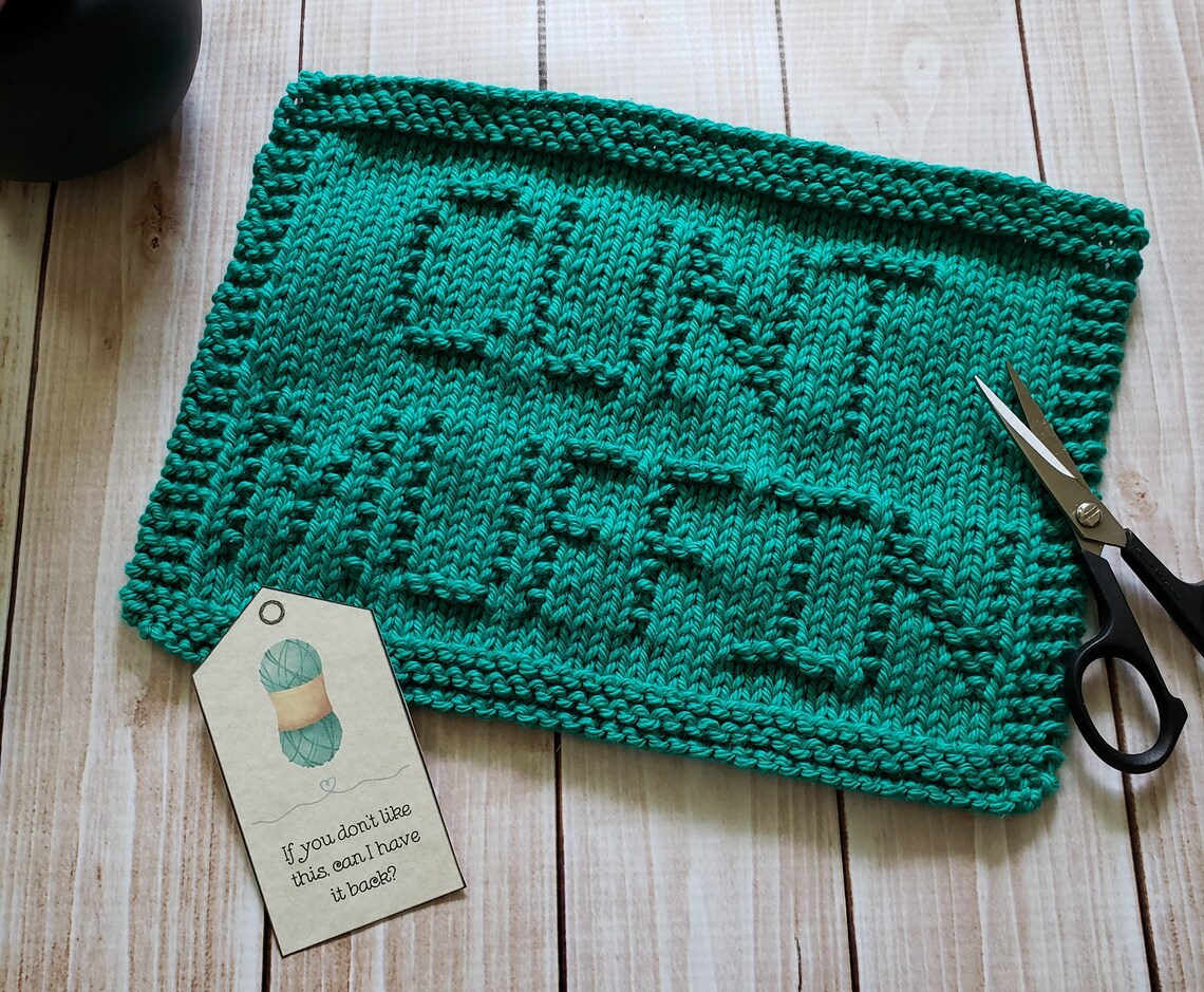 Ct Muffin Knit Dishcloth PDF Pattern Easy Beginner Etsy