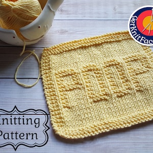 Simple Beginner Knitting Project - Poop Knit PDF Dishcloth Pattern - Instant Digital Download