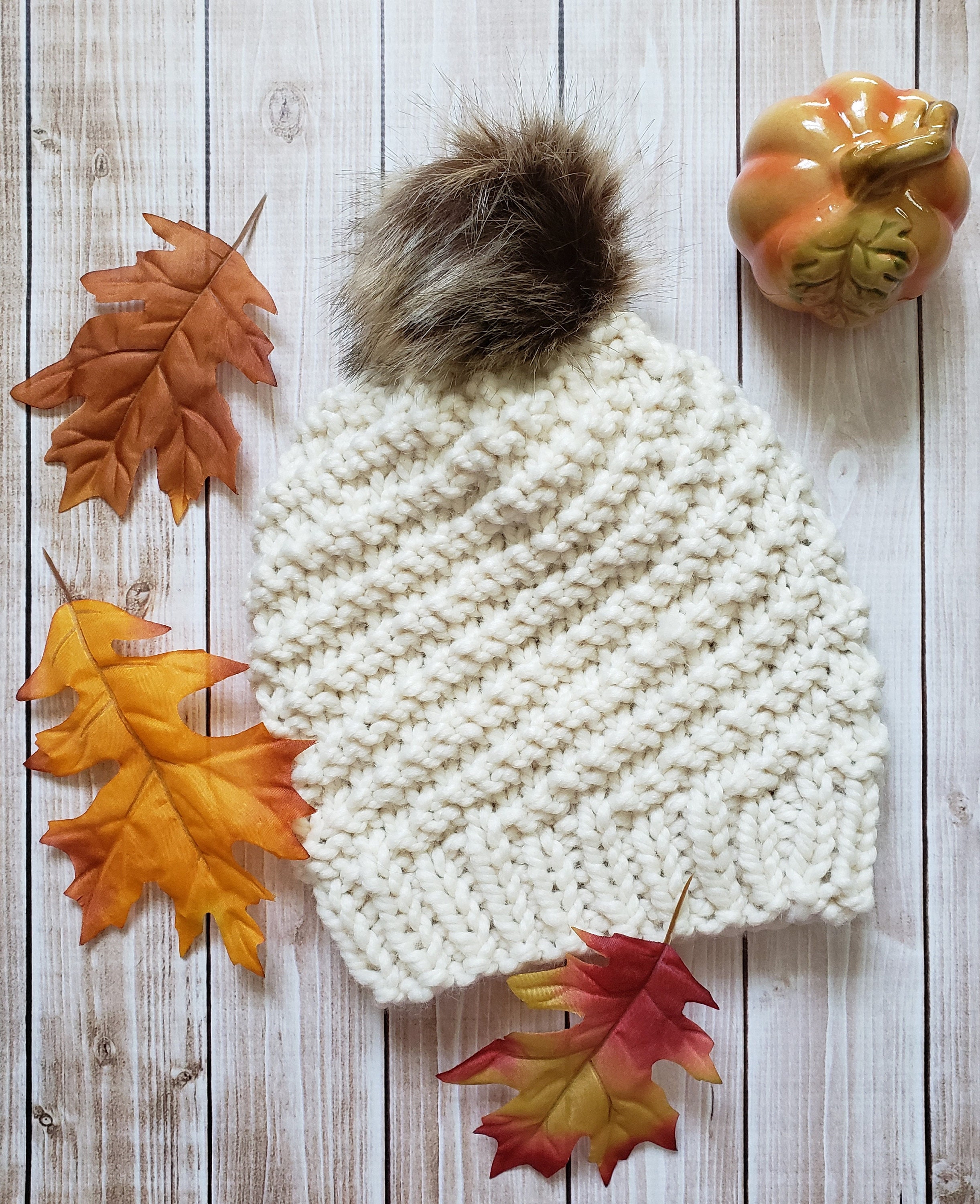 Jenn Hat PDF Pattern - Easy Beginner Knitting Projects - Simple Chunky ...