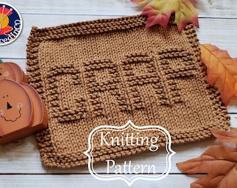 Crap Dishcloth PDF Pattern - Funny Easy Knitting Pattern - Simple Beginner Project - Instant Digital Download