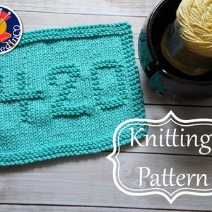 Grappig beginnersbreiproject - 420 PDF gebreid vaatdoekpatroon - Instant Digitale Download