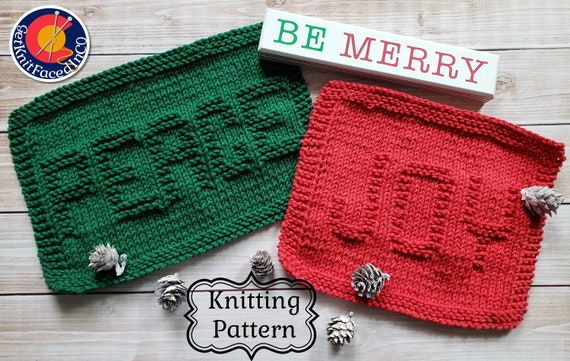 Christmas Knitting Pattern Pdf Set Peace Joy Ho Ho Ho Dishcloths Instant Digital Download Easy Beginner Patterns Christmas Knitting Pattern Pdf Set Peace Joy Ho Ho Ho Dishcloths Instant Digital Download Easy Beginner Patterns