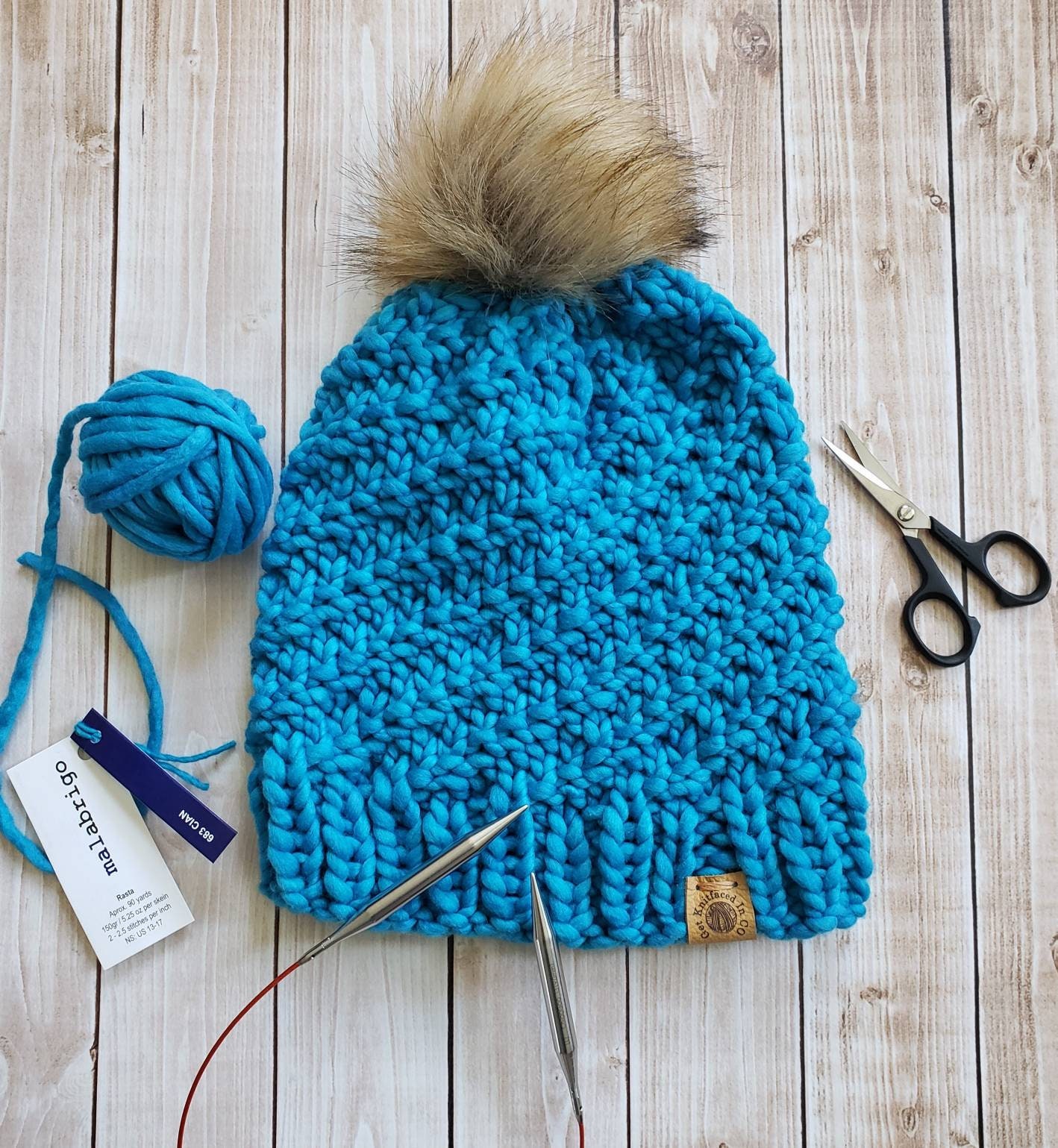 Jenn Hat PDF Pattern - Easy Beginner Knitting Projects - Simple Chunky ...