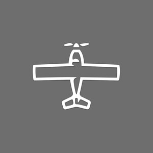 Airplane Decal Transfer Sticker - Overhead View