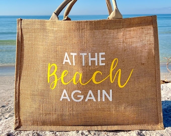 Beach Tropical Coastal Woven Tote Spacious Water Resistant Bag Summer Island Chic Jute Vacation Accessory Bag Boho Vibrant Vacation Carryall