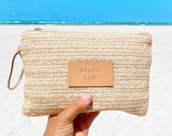 Woven Beach Wristlet: Bohemian Summer Clutch Bag