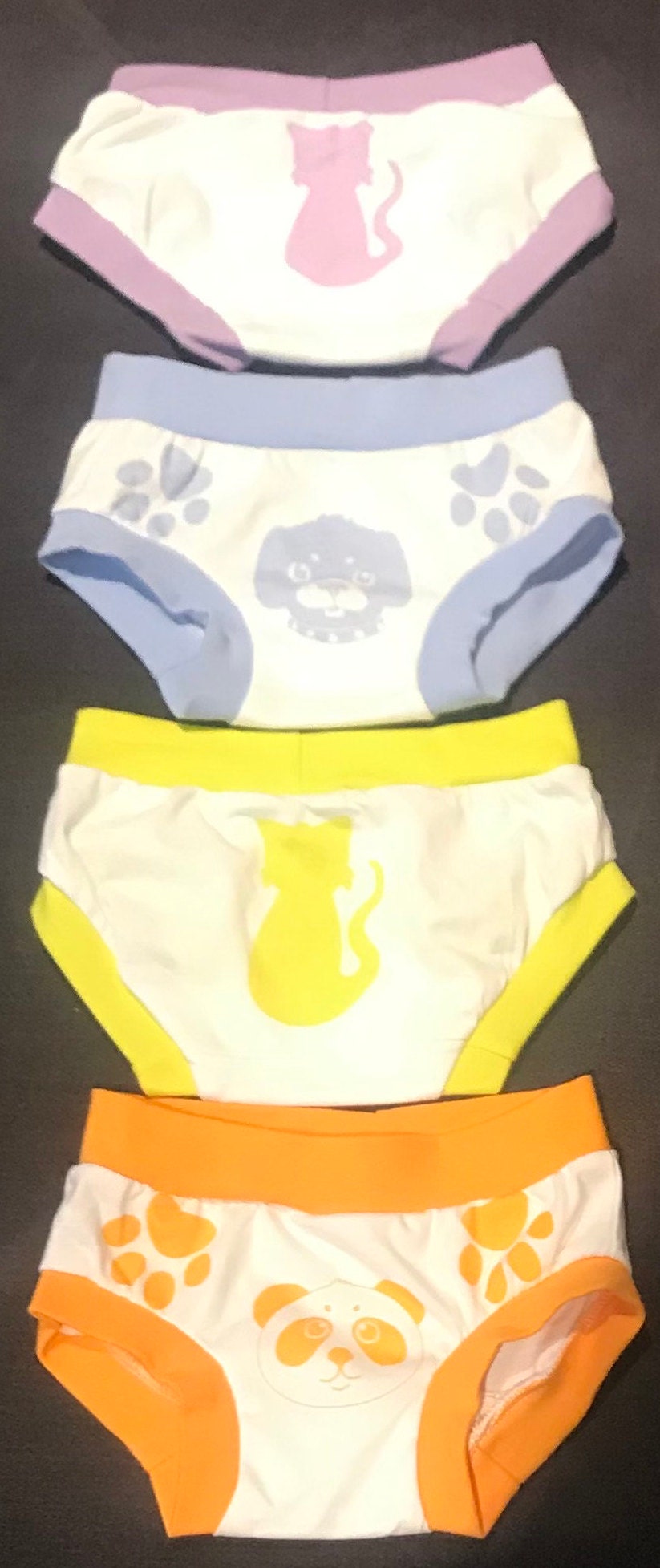 Gender Neutral/ Brief Style Underwear/ Dog Print Potty Training Underwear  With Paws to Show How to Dress Correctly. -  Canada