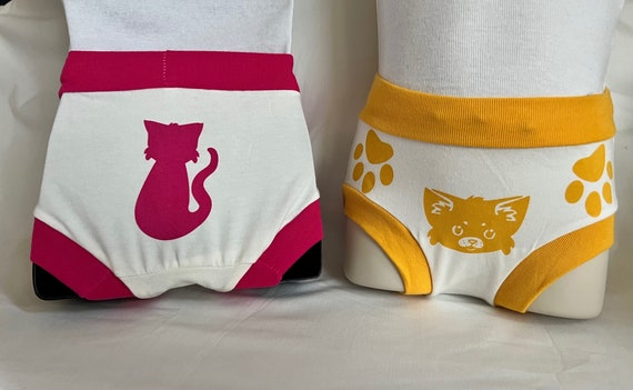 Toddler Training Pink Cat Underwear/ Unisex Comfy Cotton Underwear Paws  Show Kids Where to Hold Animal Face and Tail Show Back and Front. -   Canada