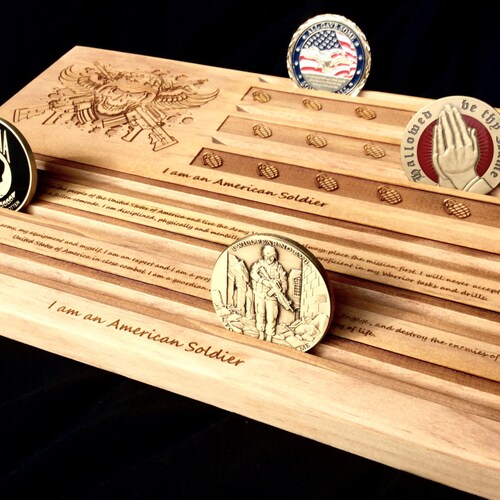 Personalized Military Challenge Coin Holder Army Air Force Etsy