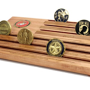 Marine Coin Display - Military Challenge Coin Holder - Coin Display Case - Rifleman&#39;s Creed - customizable - personalized