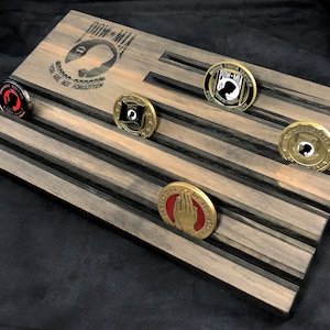 POW MIA Challenge Coin Display - Personalized