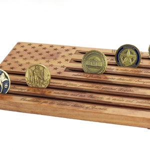 We the People Challenge Coin Display - Red - Personalized