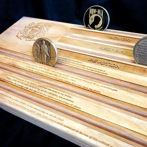 Coast Guard Military Challenge Coin Display Holder - customizable - personalized