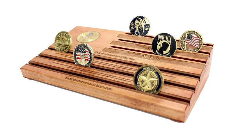 U S Army Coin Rack Army American Solider Military Challenge Etsy