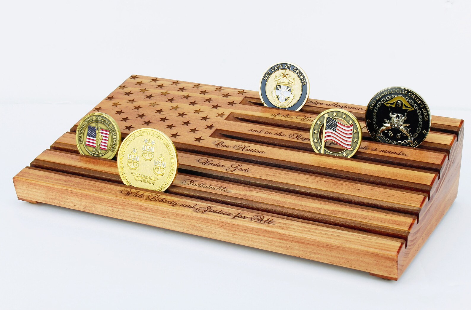 Red Pledge of Allegiance Military Coin Display Personalized - Etsy