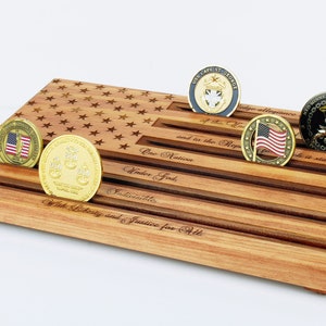 Red Pledge of Allegiance Military Coin Display - personalized
