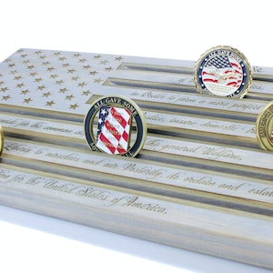 We the People Challenge Coin Display - Gray - Personalized