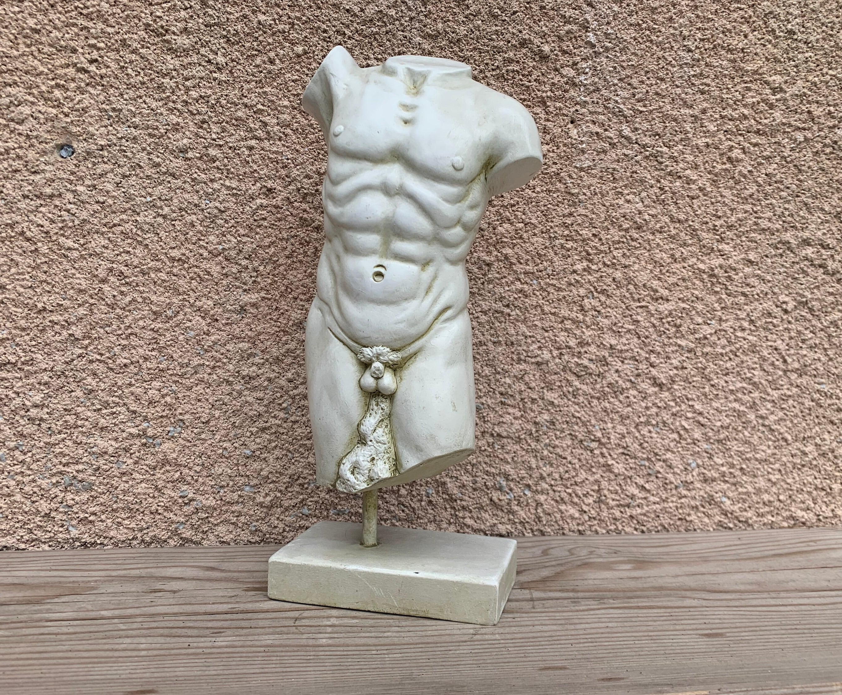 Torso statue of a Roman man / Museum sculpture copy / Greek statue