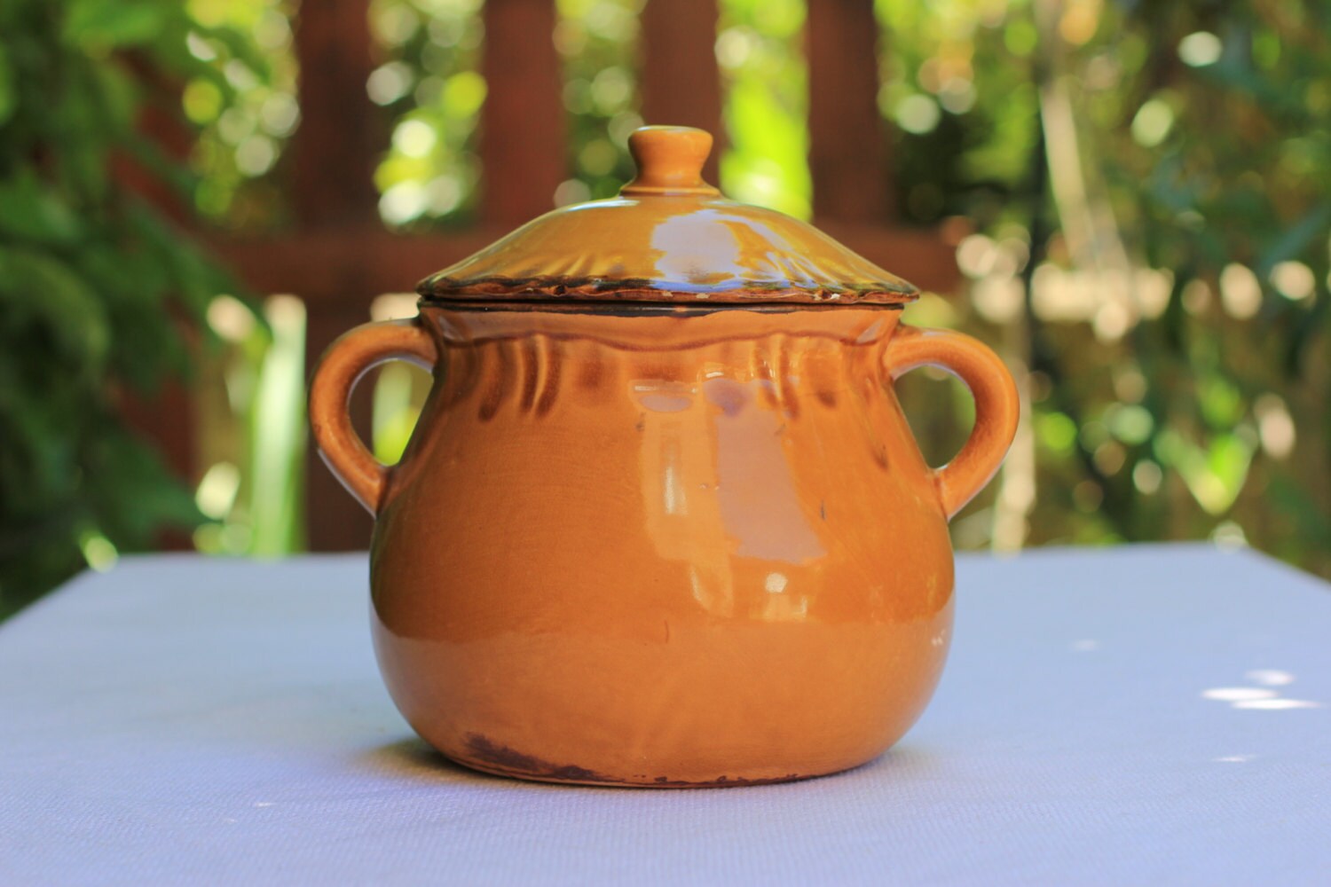 Ancienne Poterie en Terre Cuite Émaillé/Pottery | Tureen in Glazed Terracotta/.