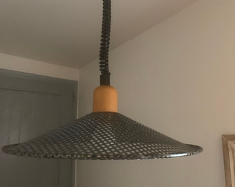 Vintage Lampe à Suspension métal  gris  foncée par Paul Neuhaus, Allemagne, 1990s