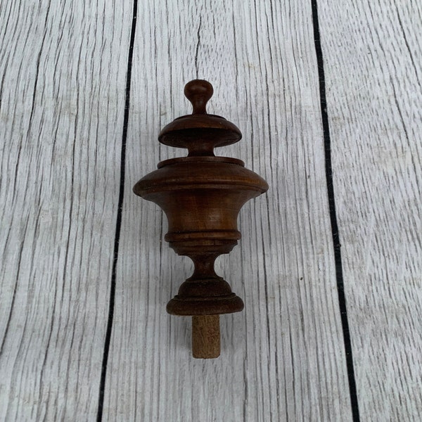 Embout en bois, antiques, fleuron, parfait pour la décoration de meubles, lit, escaliers.