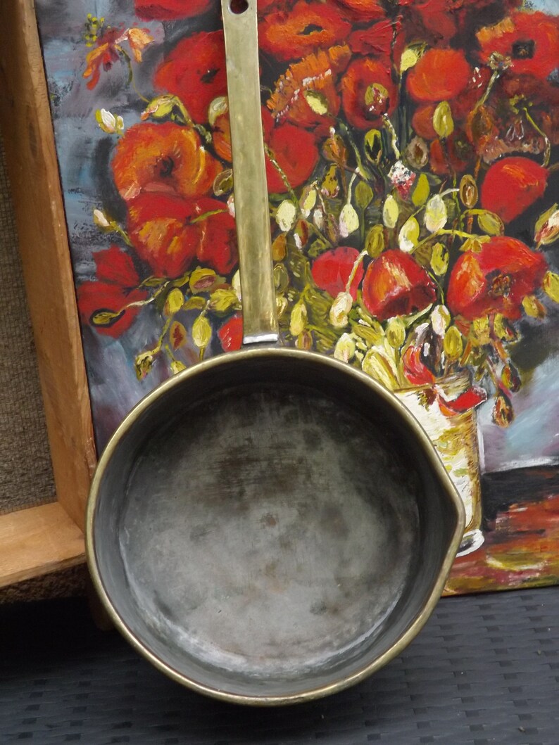 Ancienne Casserole En Cuivre Vesta - Vintage - Sauteuse à Sauce Sur Bougie