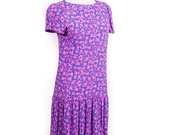 pink and blue dress