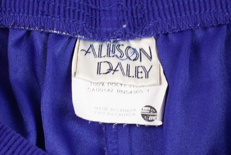 80s Allison Daily Blue Soft Elastic Waist Pants 1112