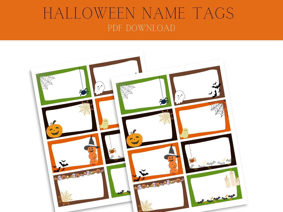Halloween Name Tags. Classroom, Preschool, or Daycare PDF. Classroom ...