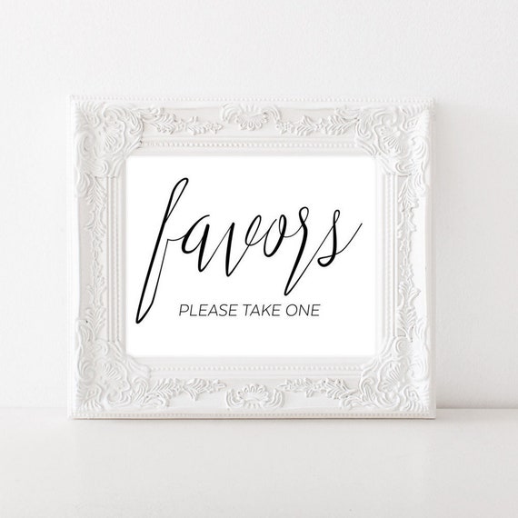 Wedding Favor Sign Bridal Shower Favor Sign Wedding Etsy