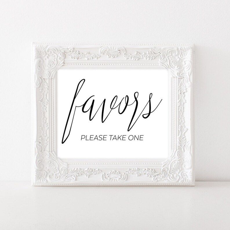 Wedding Favor Sign Bridal Shower Favor Sign Wedding Etsy