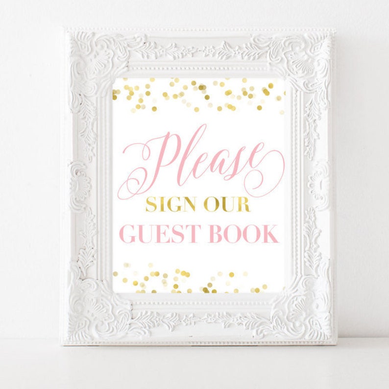 Please Sign Our Guestbook Printable Baby Shower Guest Book Wedding