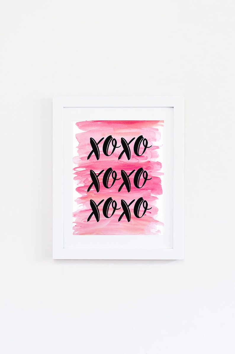 Bedroom Wall Art XOXO Print Girly Wall Art XOXO Sign Love Etsy