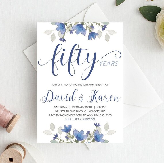 50th anniversary party invitation