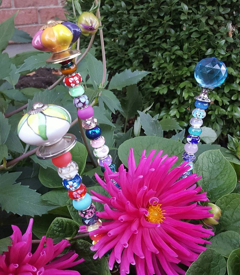 Approx 1415 tall Decorative Garden Plant Stakes Etsy